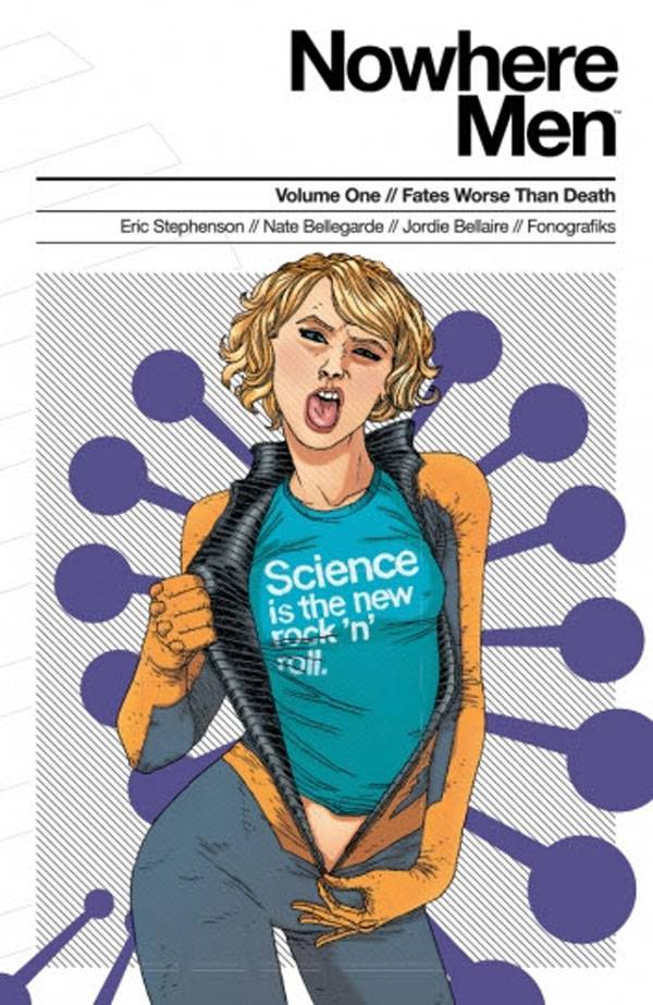 NOWHERE MEN TRADE PAPERBACK VOL 01 FATES WORSE THAN DEATH (TEAL SHIRT)