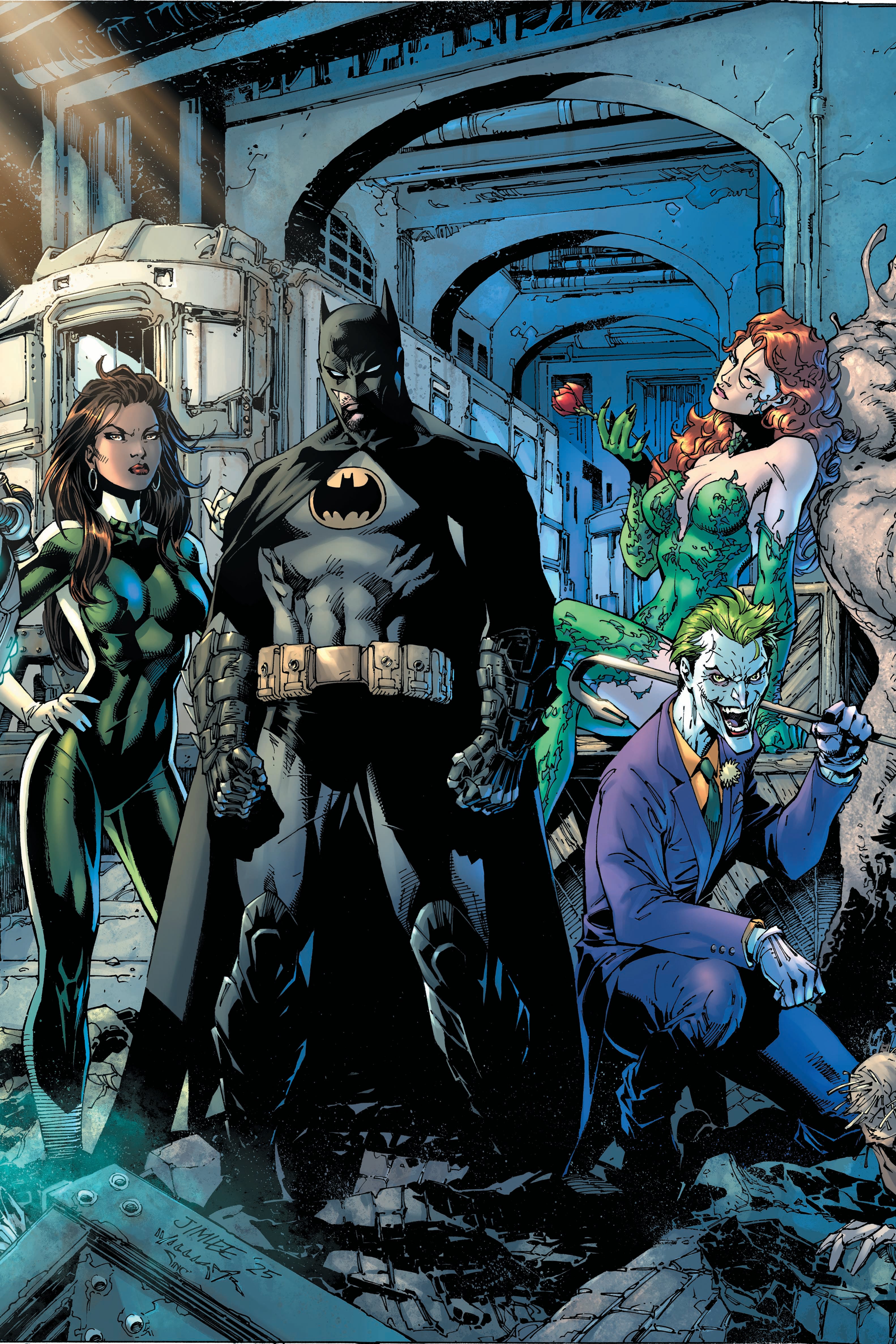 BATMAN #163 COVER A JIM LEE & SCOTT WILLIAMS BATMAN CONNECTING MIDDLE ALTERNATE COLOR