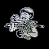 JUNJI ITO BLOOD BUBBLE FORK ENAMEL PIN BADGE
