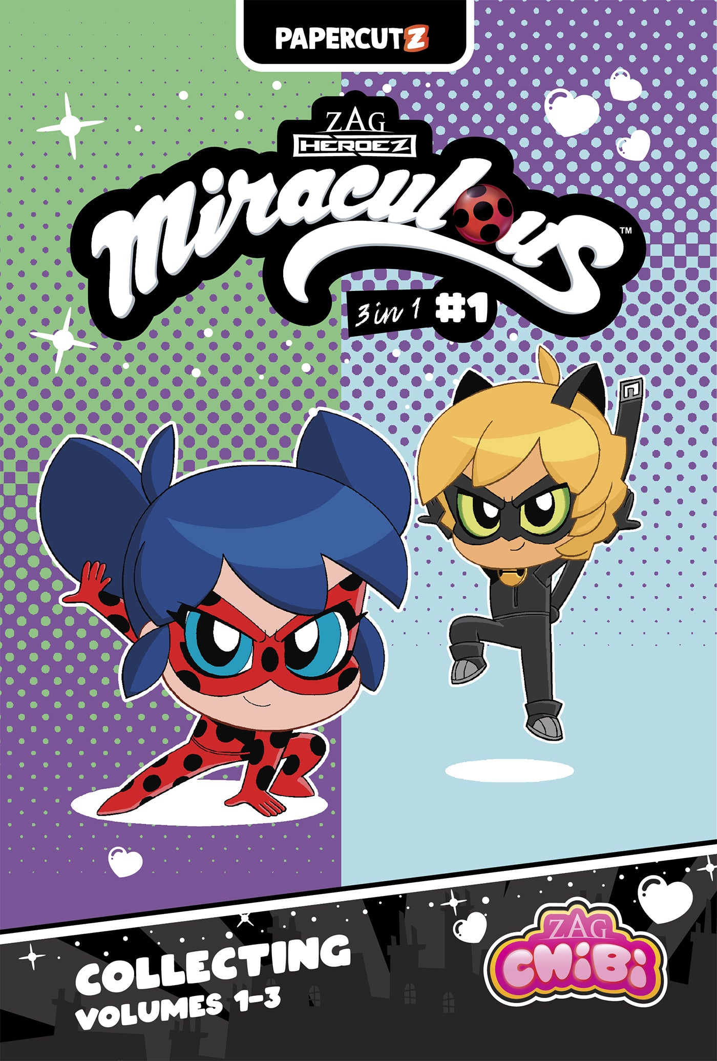 MIRACULOUS LADYBUG CHIBI 3 IN 1 TRADE PAPERBACK VOL 01