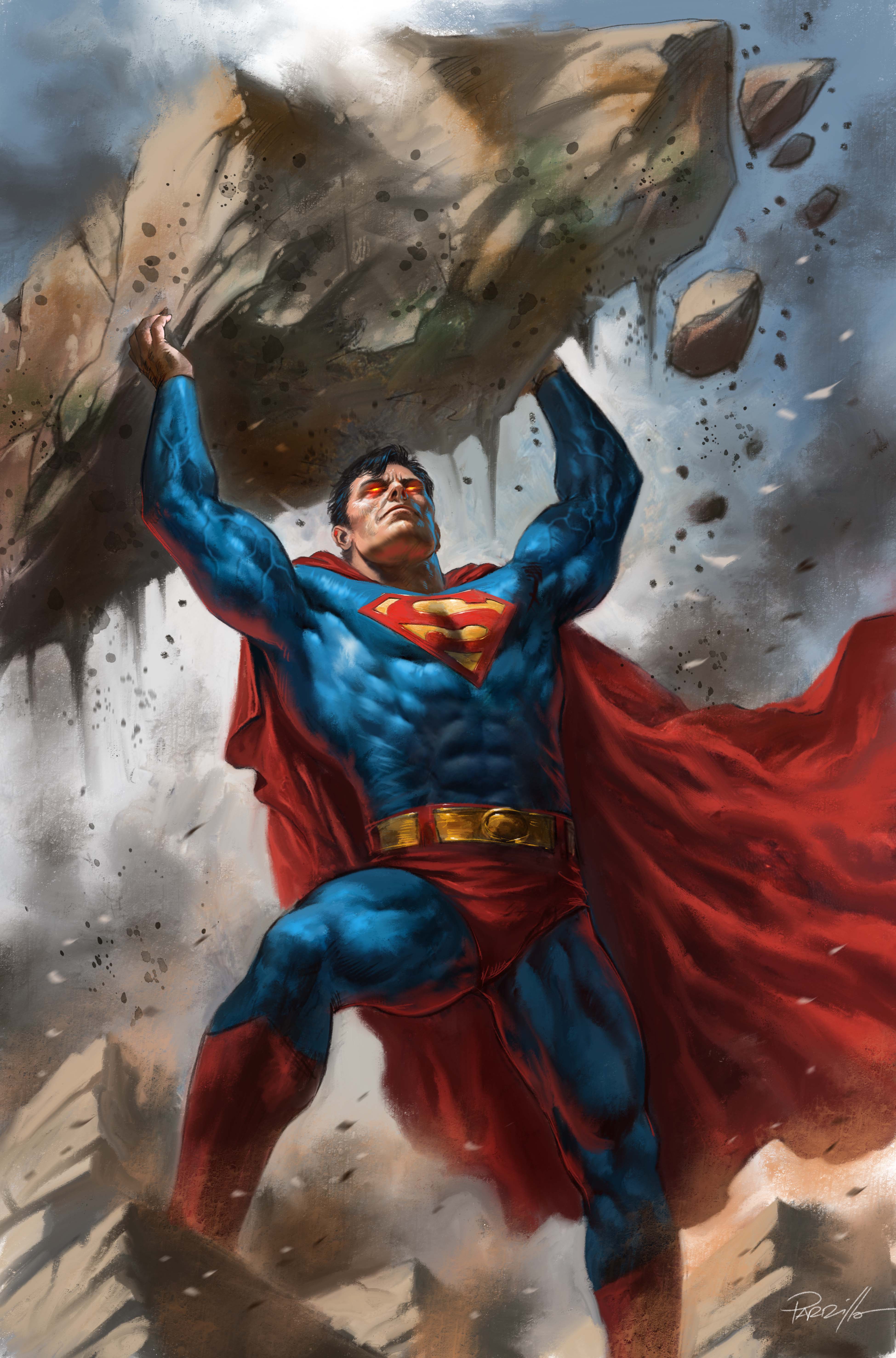 ADVENTURES OF SUPERMAN BOOK OF EL #7 COVER C LUCIO PARRILLO CARD STOCK VARIANT