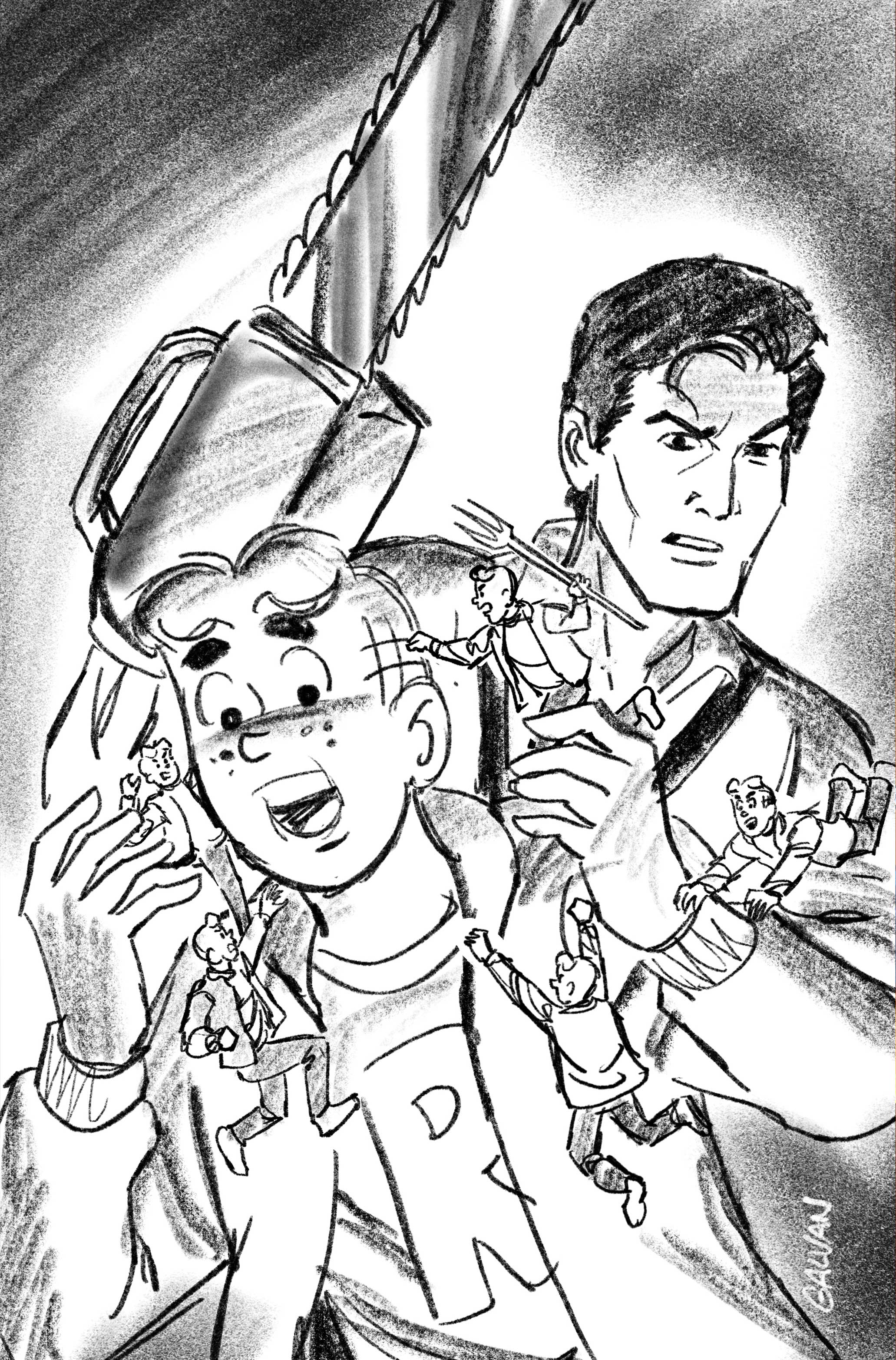 ARCHIE X ARMY OF DARKNESS #2 COVER I INC 1:15 BILL GALVAN PENCILS VIRGIN VARIANT