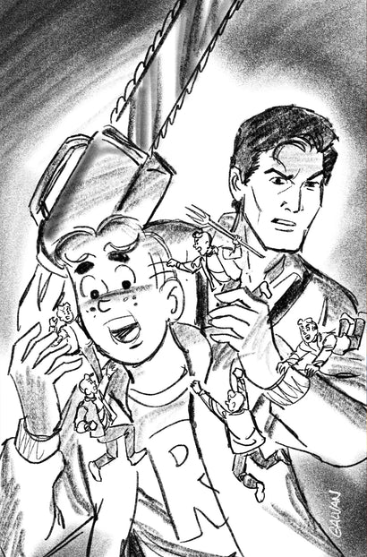 ARCHIE X ARMY OF DARKNESS #2 COVER I INC 1:15 BILL GALVAN PENCILS VIRGIN VARIANT