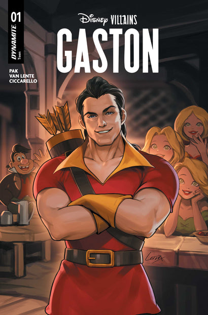 DISNEY VILLAINS GASTON #1 COVER F LEIRIX LI METAL VIRGIN COVER VARIANT