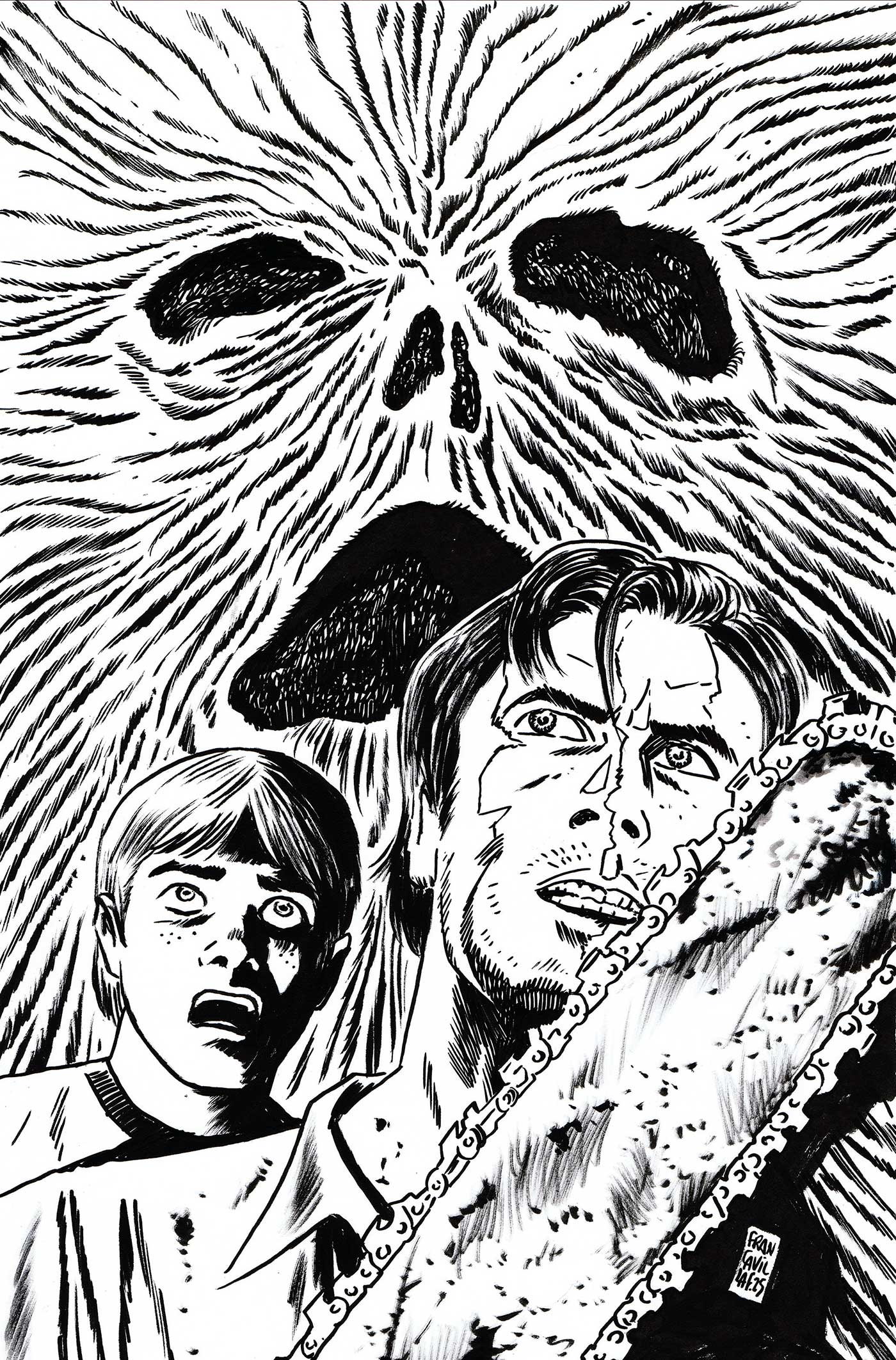 ARCHIE X ARMY OF DARKNESS #2 COVER N INC 1:7 FRANCESCO FRANCAVILLA LINE ART VIRGIN VARIANT