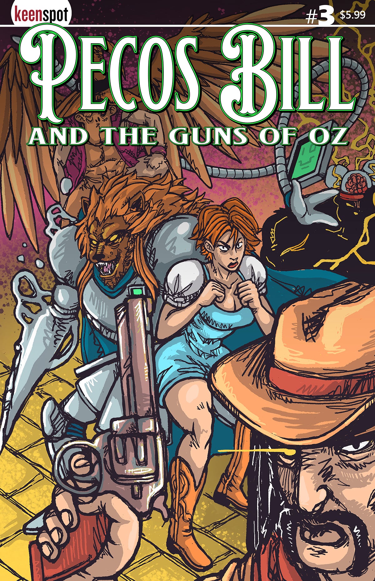 PECOS BILL & THE GUNS OF OZ #3 COVER B BRYCE OQUAYE VARIANT