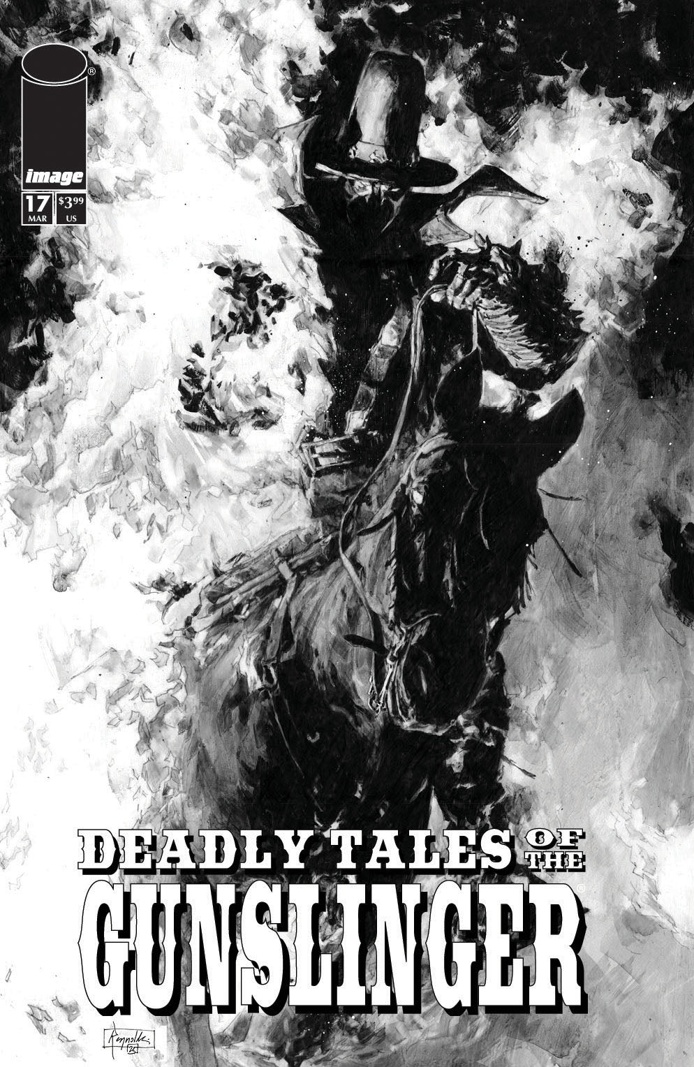 DEADLY TALES OF THE GUNSLINGER SPAWN #17 COVER B PATRIC REYNOLDS B&W VARIANT