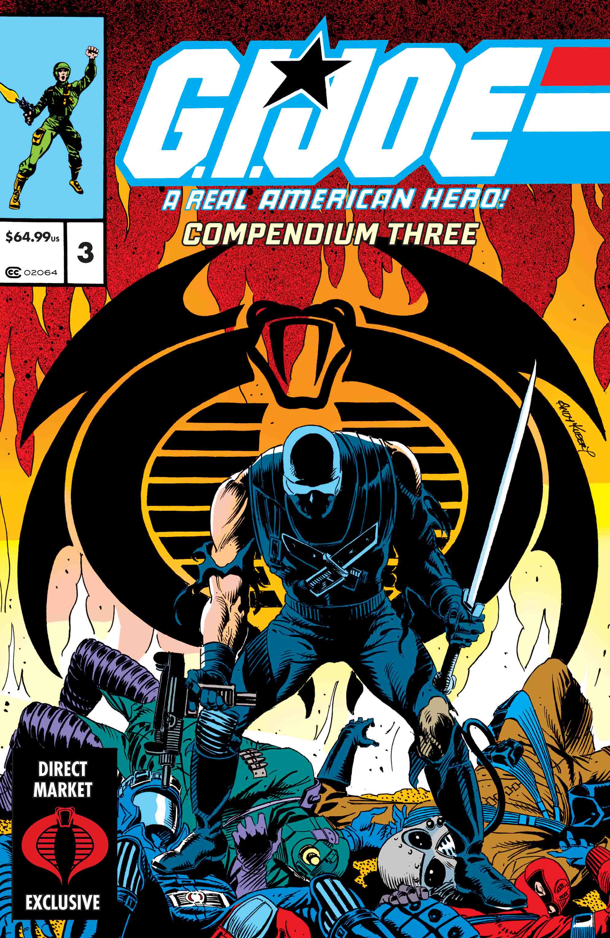 GI JOE A REAL AMERICAN HERO COMPENDIUM TP BOOK 03 DIRECT MARKET EXCLUSIVE ANDY KUBERT CVR