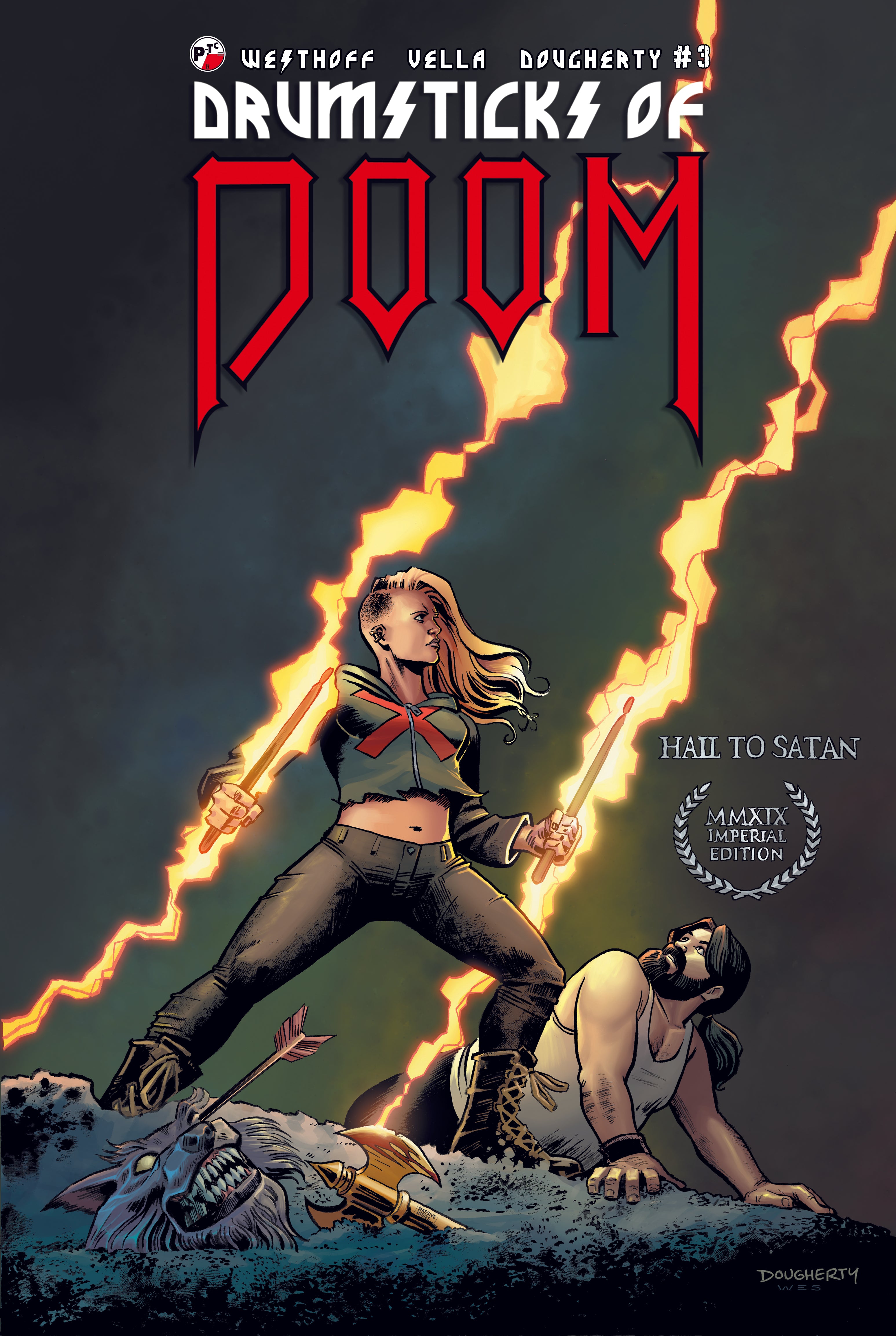 DRUMSTICKS OF DOOM #3 COVER A DAN DOUGHERTY