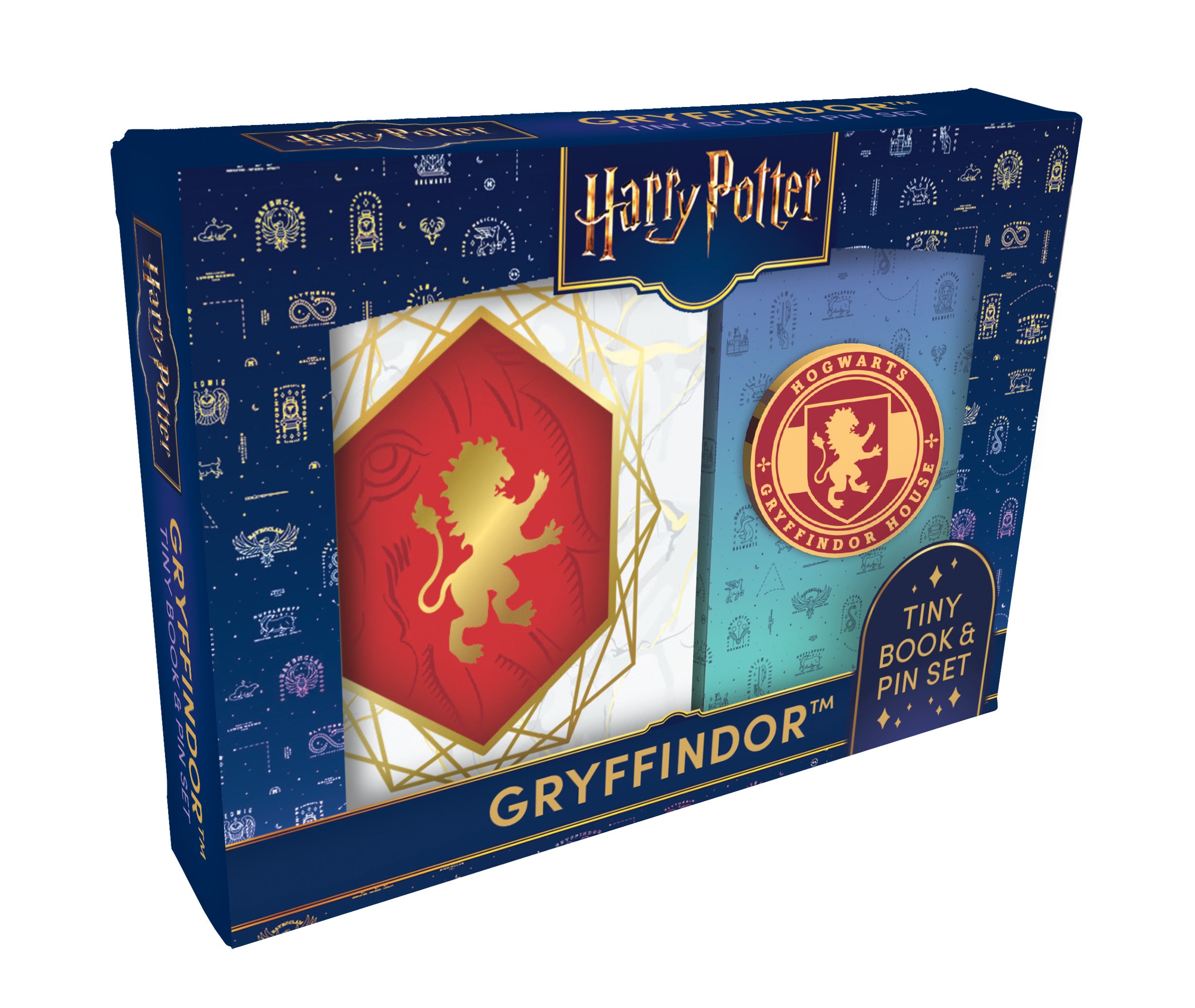 HARRY POTTER GRYFFINDOR TINY BOOK AND PIN SET