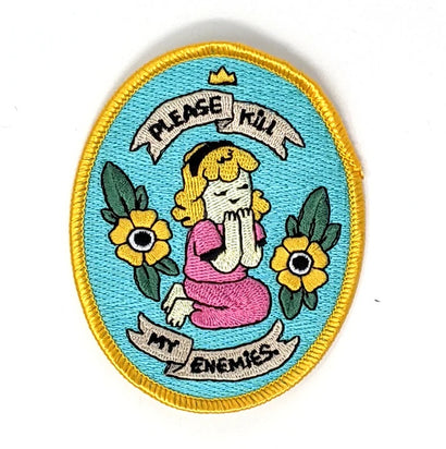 PLEASE KILL MY ENEMIES EMBROIDERED PATCH