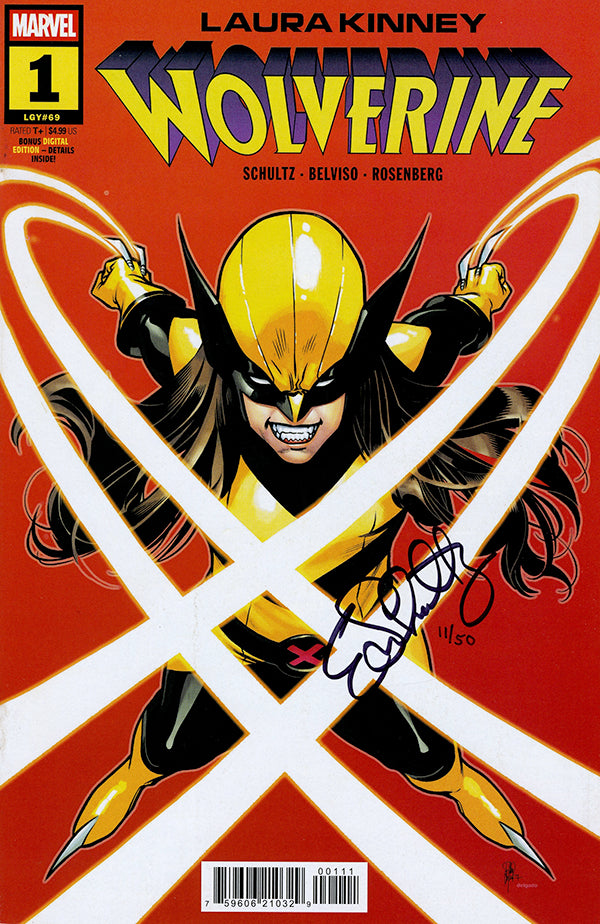 DF LAURA KINNEY WOLVERINE #1 SIGNED BY ERICA SCHULTZ