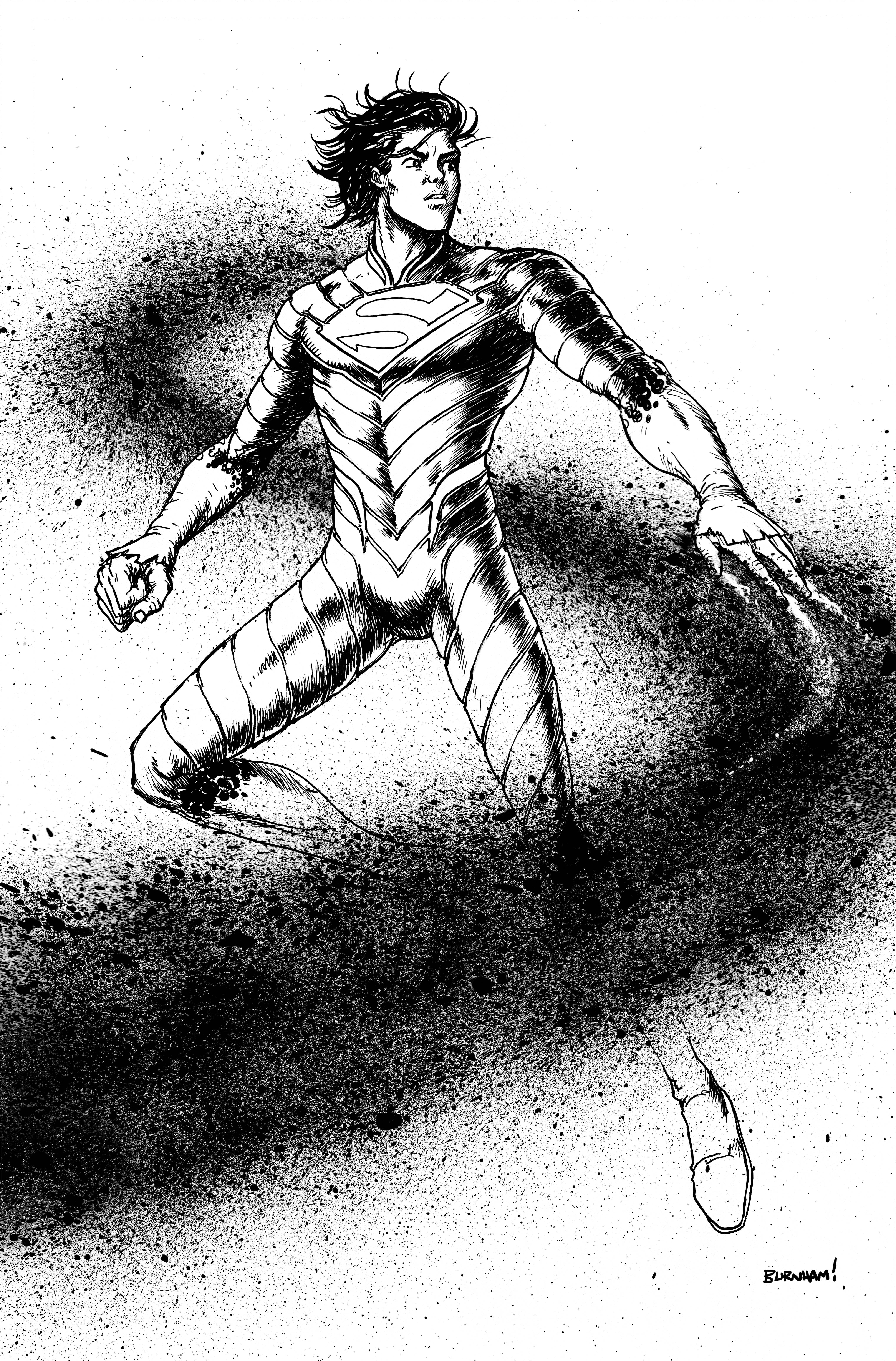 ABSOLUTE SUPERMAN #18 COVER D CHRIS BURNHAM CARD STOCK VARIANT