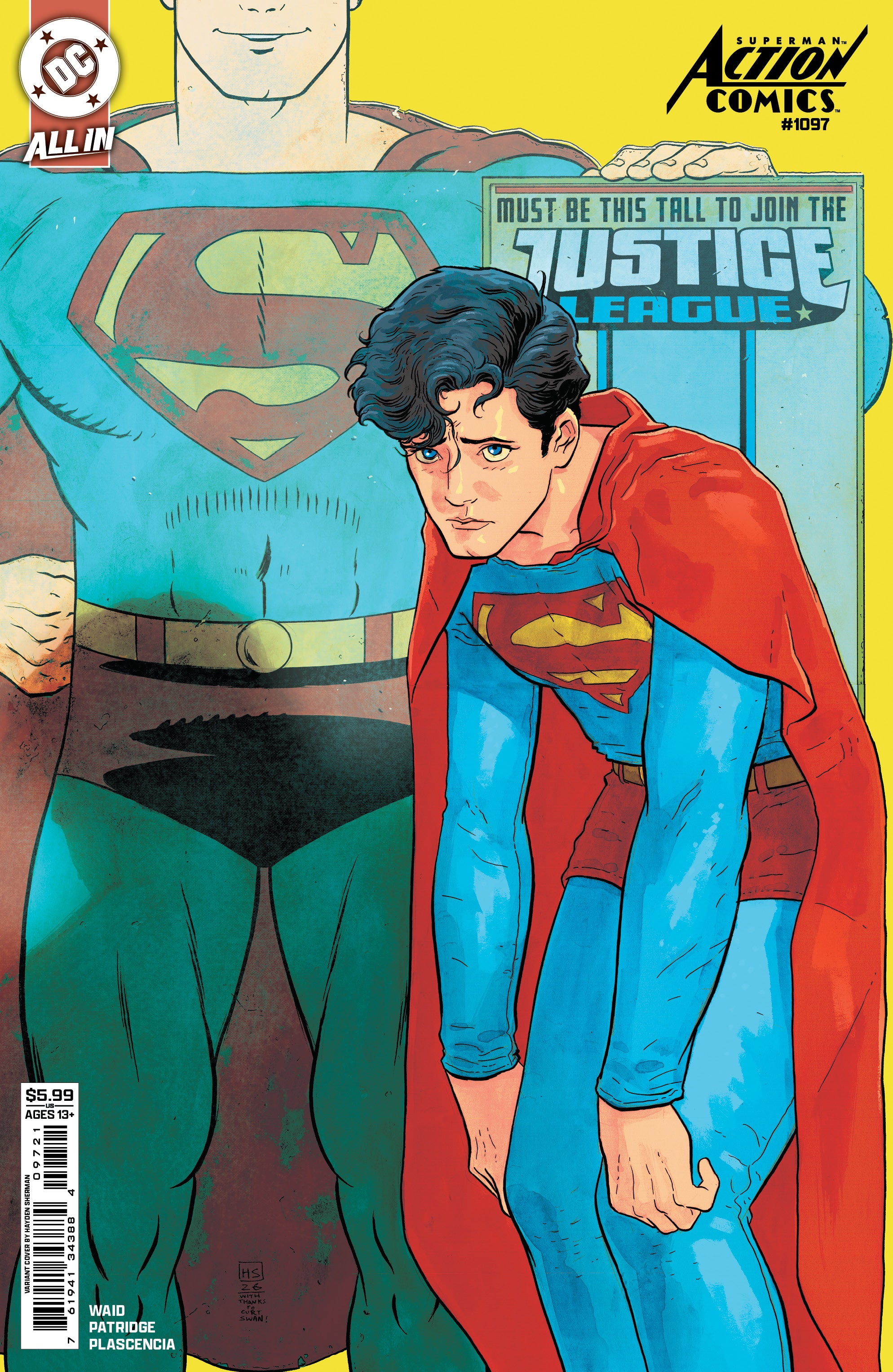 ACTION COMICS #1097 COVER B HAYDEN SHERMAN CARD STOCK VARIANT (THE REIGN OF THE SUPERBOYS)