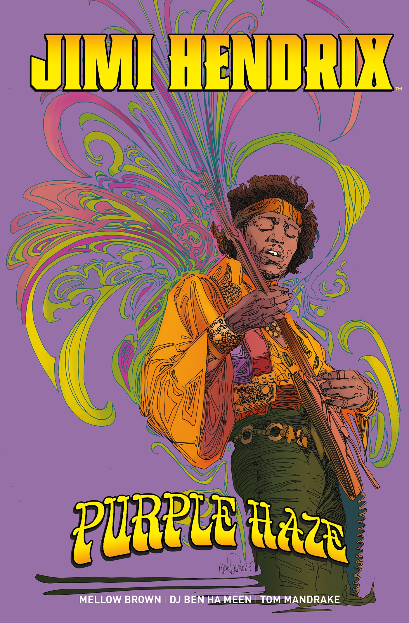 JIMI HENDRIX PURPLE HAZE HARDCOVER DIRECT MARKET EDITION TOM MANDRAKE PURPLE CVR