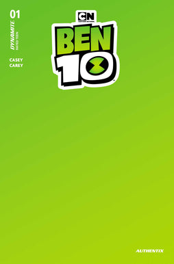 BEN 10 #1 COVER R GREEN BLANK AUTHENTIX VARIANT
