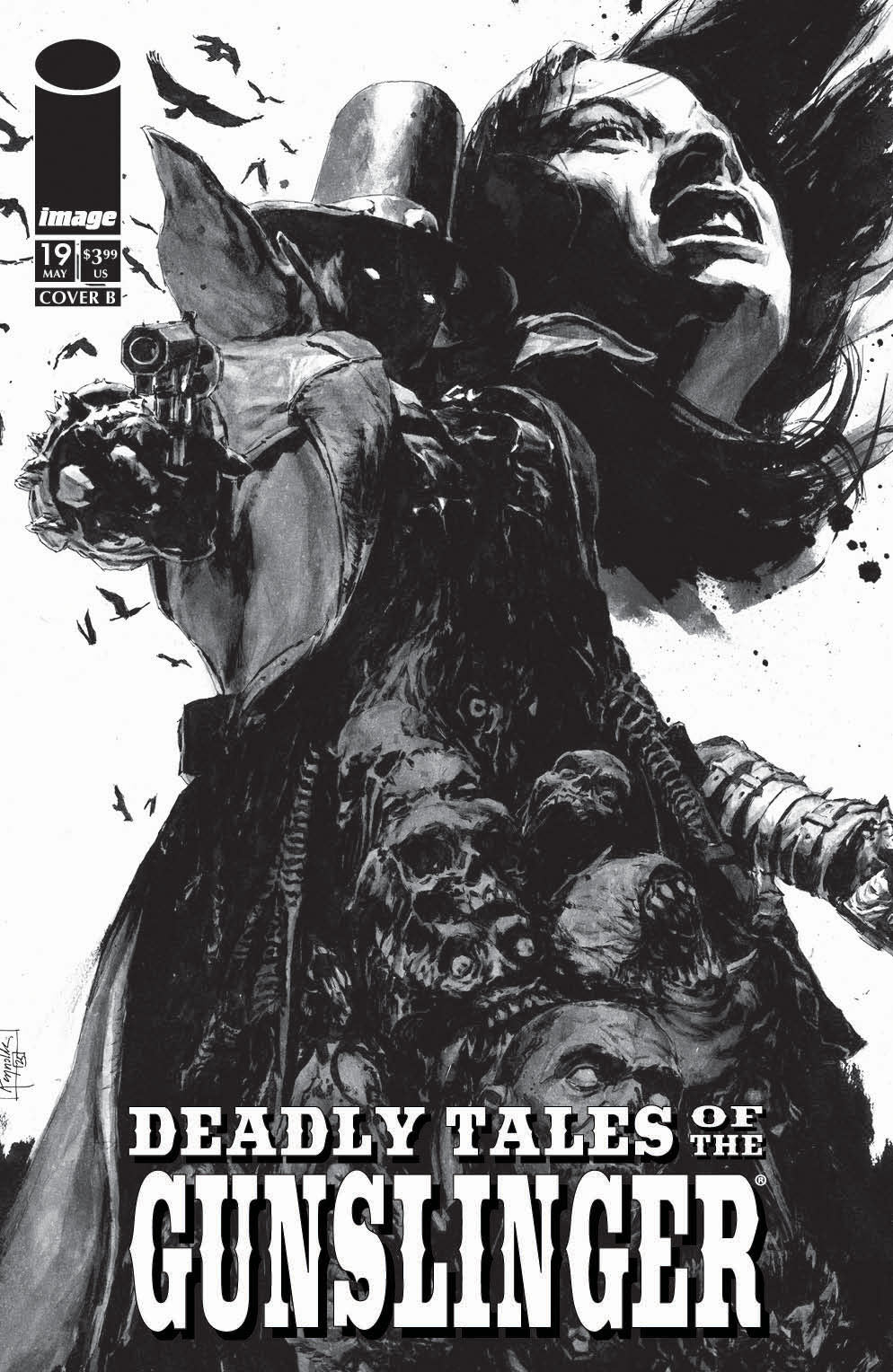 DEADLY TALES OF THE GUNSLINGER SPAWN #19 COVER B PATRIC REYNOLDS B&W VARIANT
