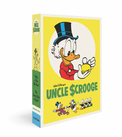 WALT DISNEYS UNCLE SCROOGE GIFT BOX SET ONLY A POOR OLD MAN & THE SEVEN CITIES OF GOLD VOLS 12 & 14 HARDCOVER