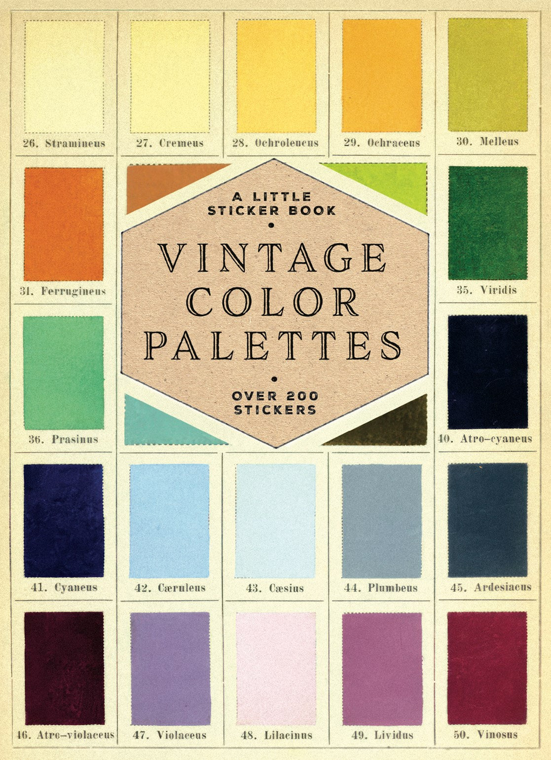 VINTAGE COLOR PALETTES STICKER BOOK TRADE PAPERBACK