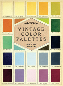 VINTAGE COLOR PALETTES STICKER BOOK TRADE PAPERBACK