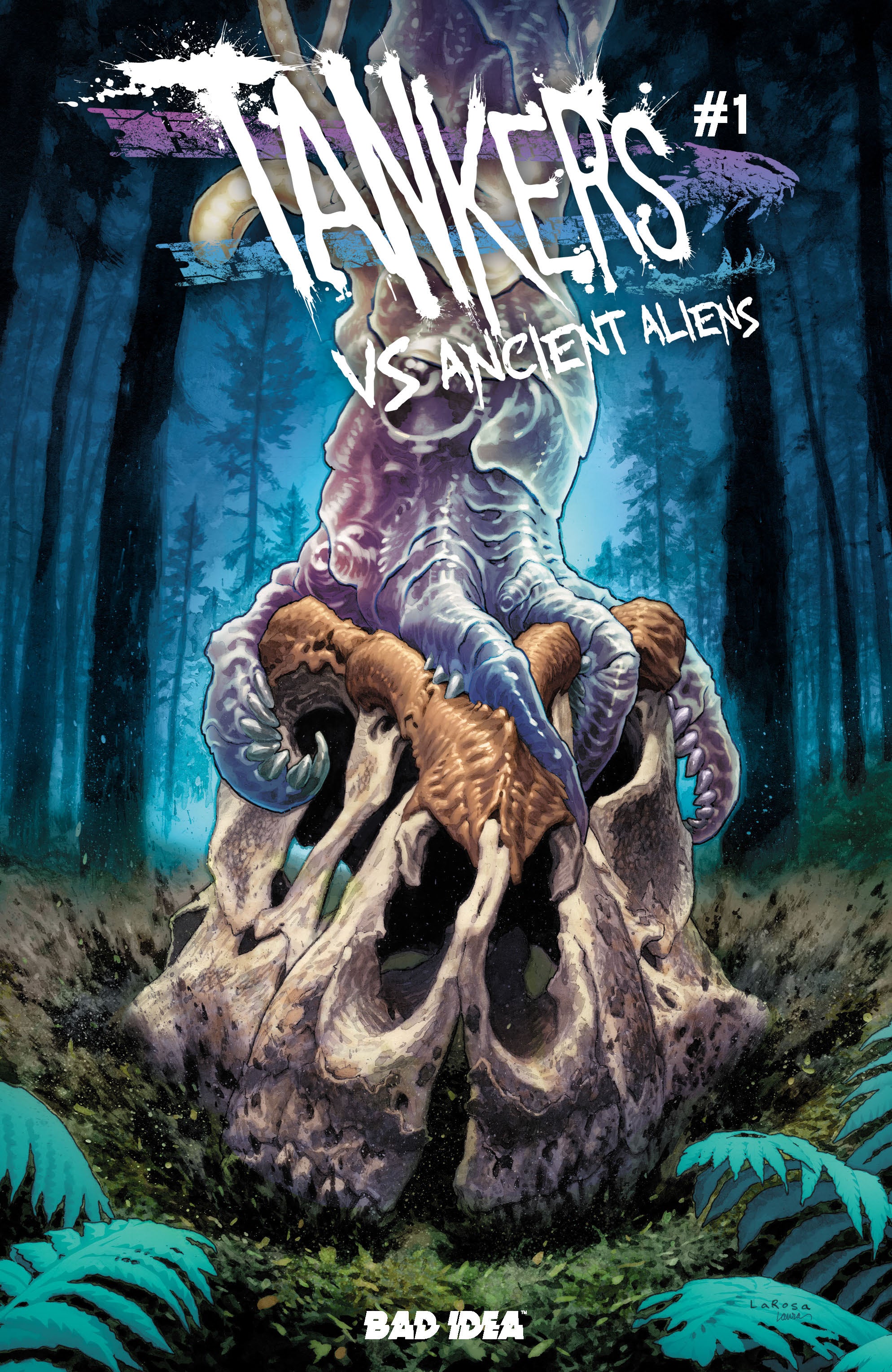 TANKERS VS ANCIENT ALIENS #1 COVER A LEWIS LAROSA