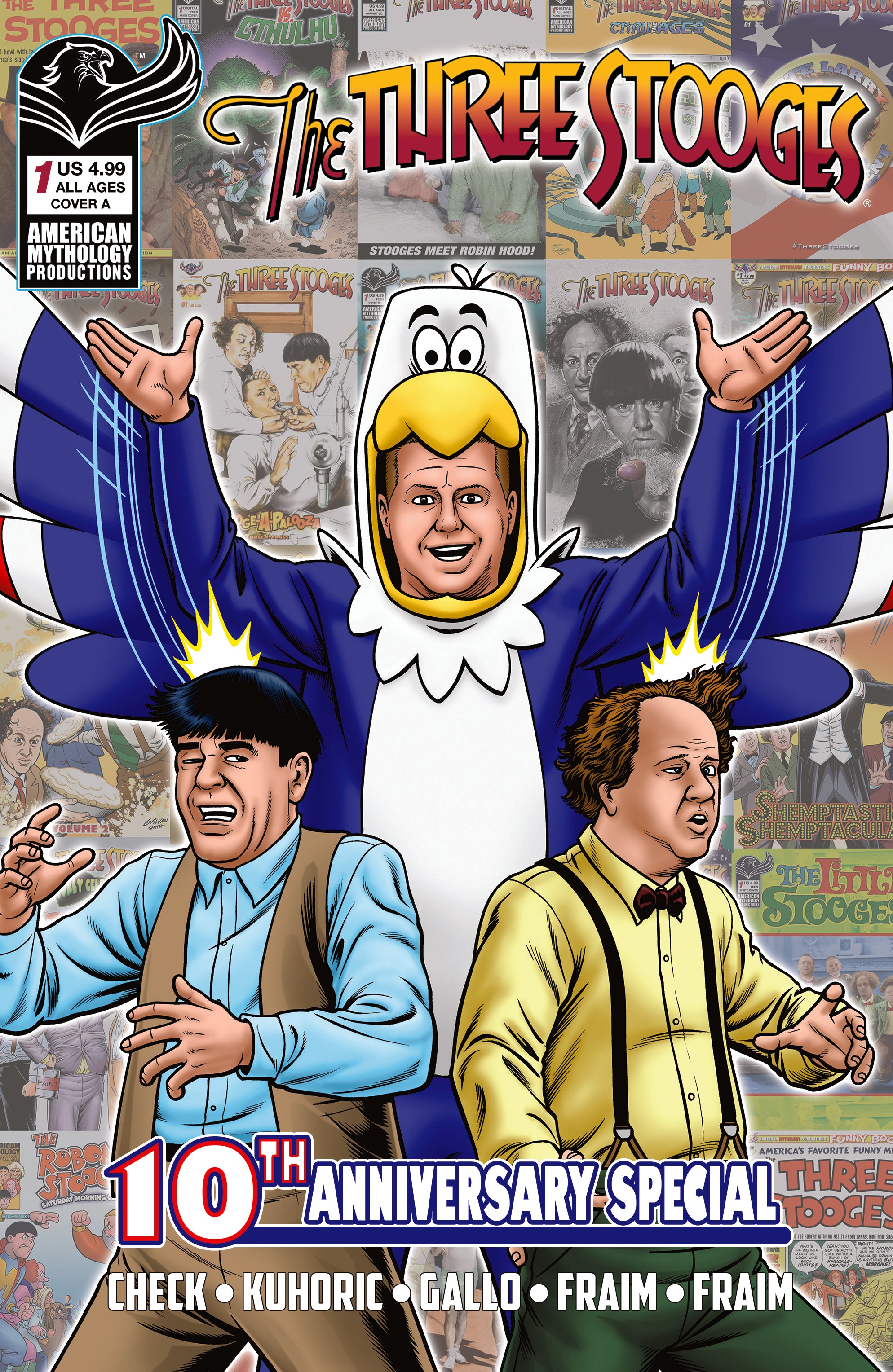 THREE STOOGES AMERICAN MYTHOLOGY 10TH ANNIVERSARY #1 COVER A FRAIM BROTHERS