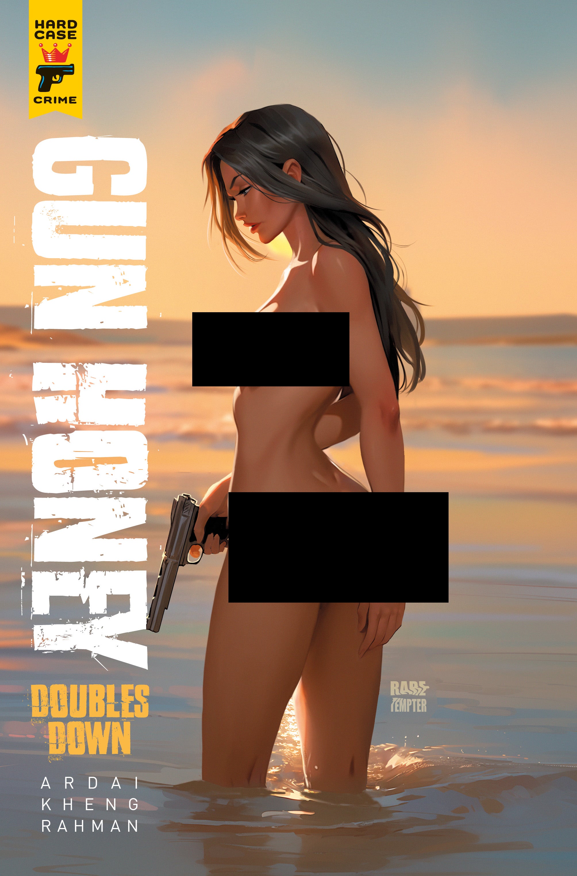 GUN HONEY DOUBLES DOWN #1 COVER E RARE TEMPTER WRAPAROUND NUDE BAGGED VARIANT
