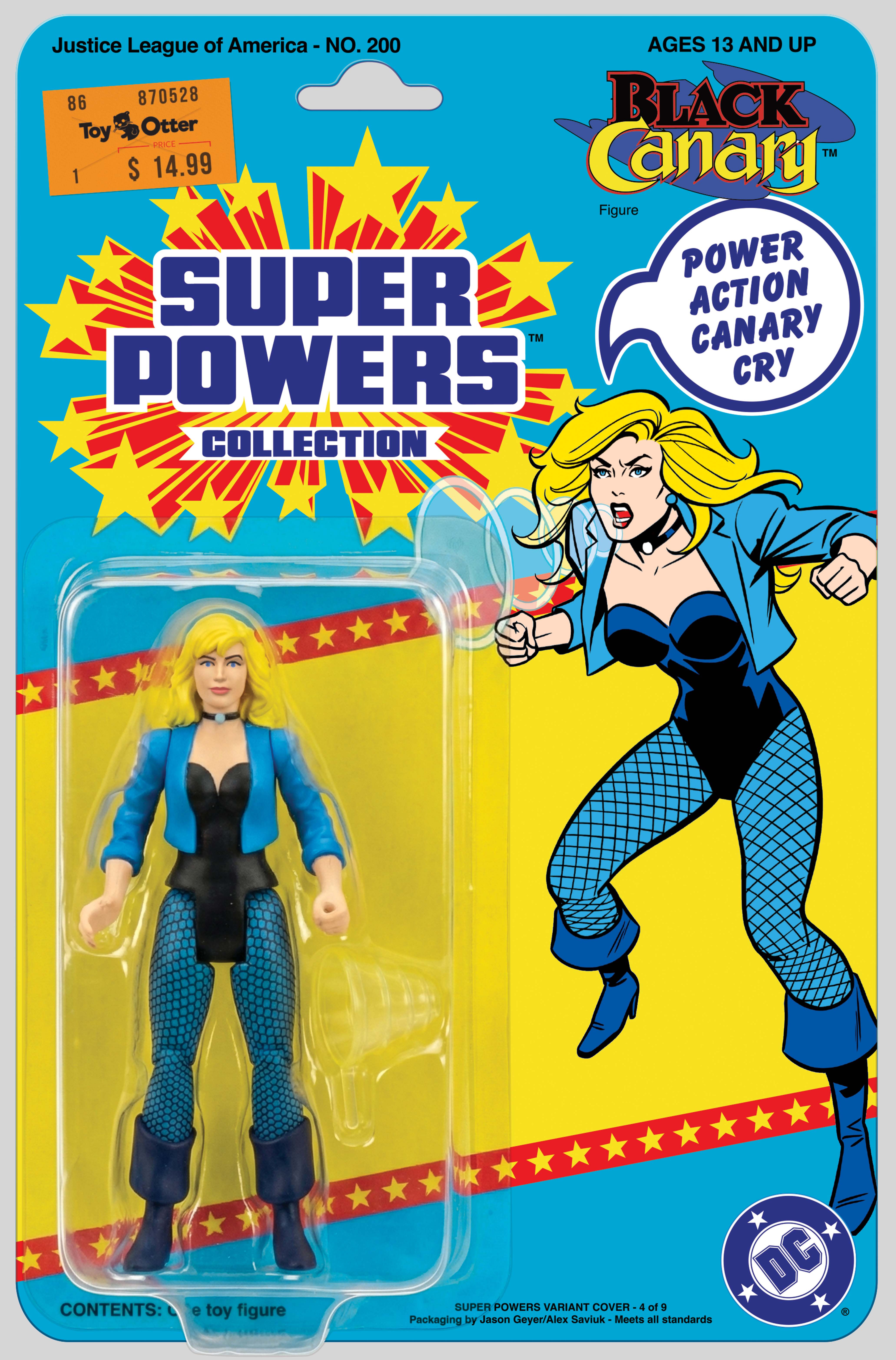 JUSTICE LEAGUE OF AMERICA #200 FACSIMILE EDITION CVR B JASON GEYER & ALEX SAVIUK BLACK CANARY SUPER POWERS ACTION FIGURE VAR