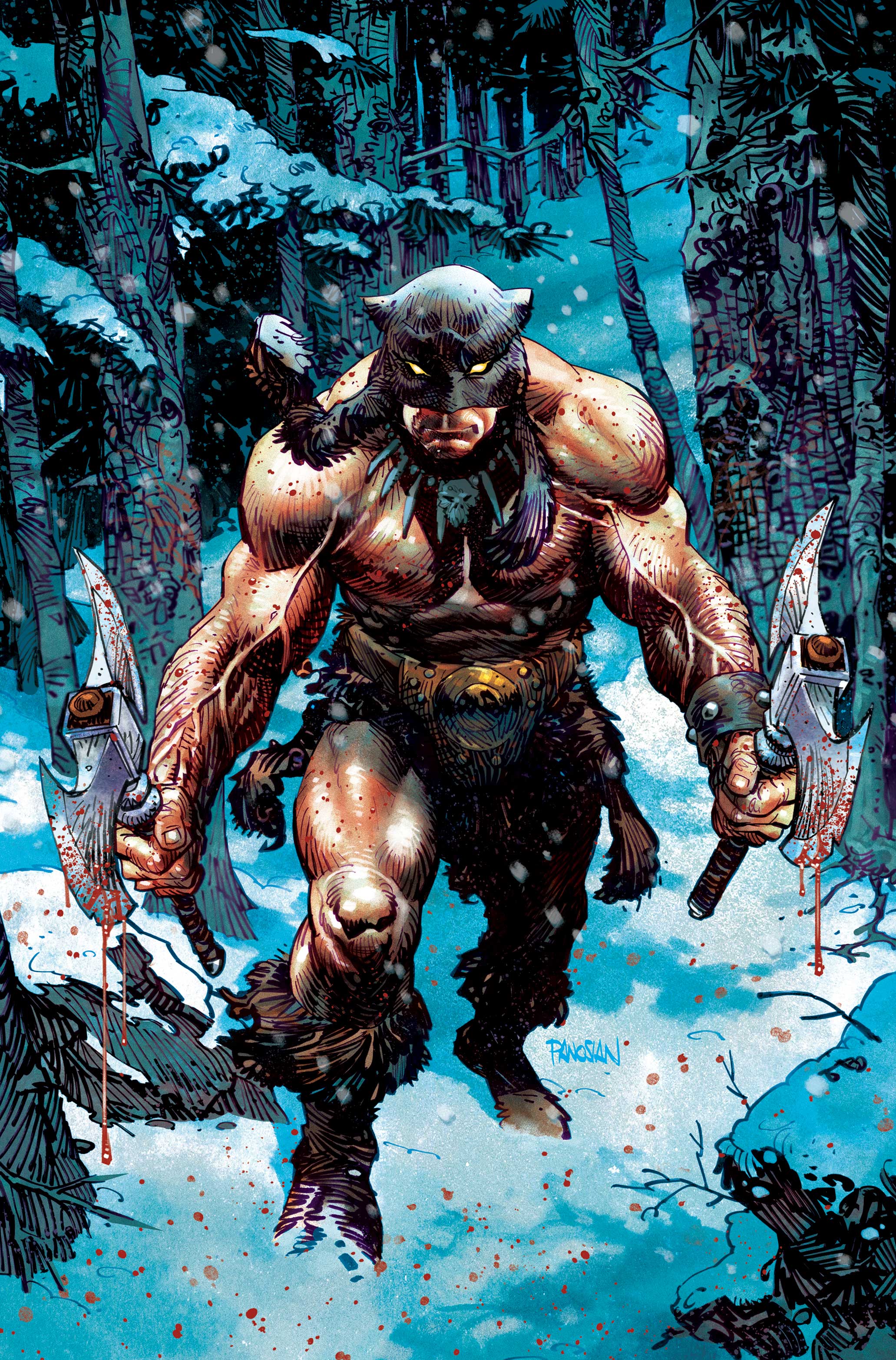 FIRE AND ICE DARKWOLF #1 CVR H DAN PANOSIAN METAL PREMIUM VAR