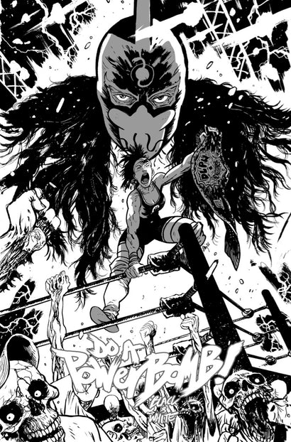 DO A POWERBOMB BLACK AND WHITE #1 CVR B DANIEL WARREN JOHNSON VAR