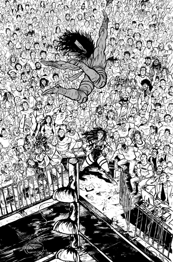 DO A POWERBOMB BLACK AND WHITE #1 CVR D DANIEL WARREN JOHNSON VAR