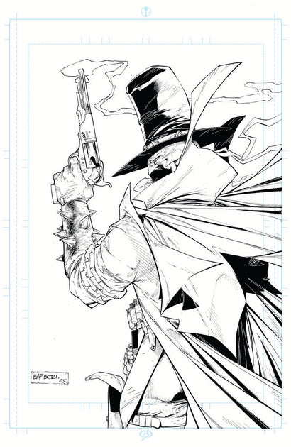 GUNSLINGER SPAWN #56 CVR B CARLO BARBERI RAW ART VAR