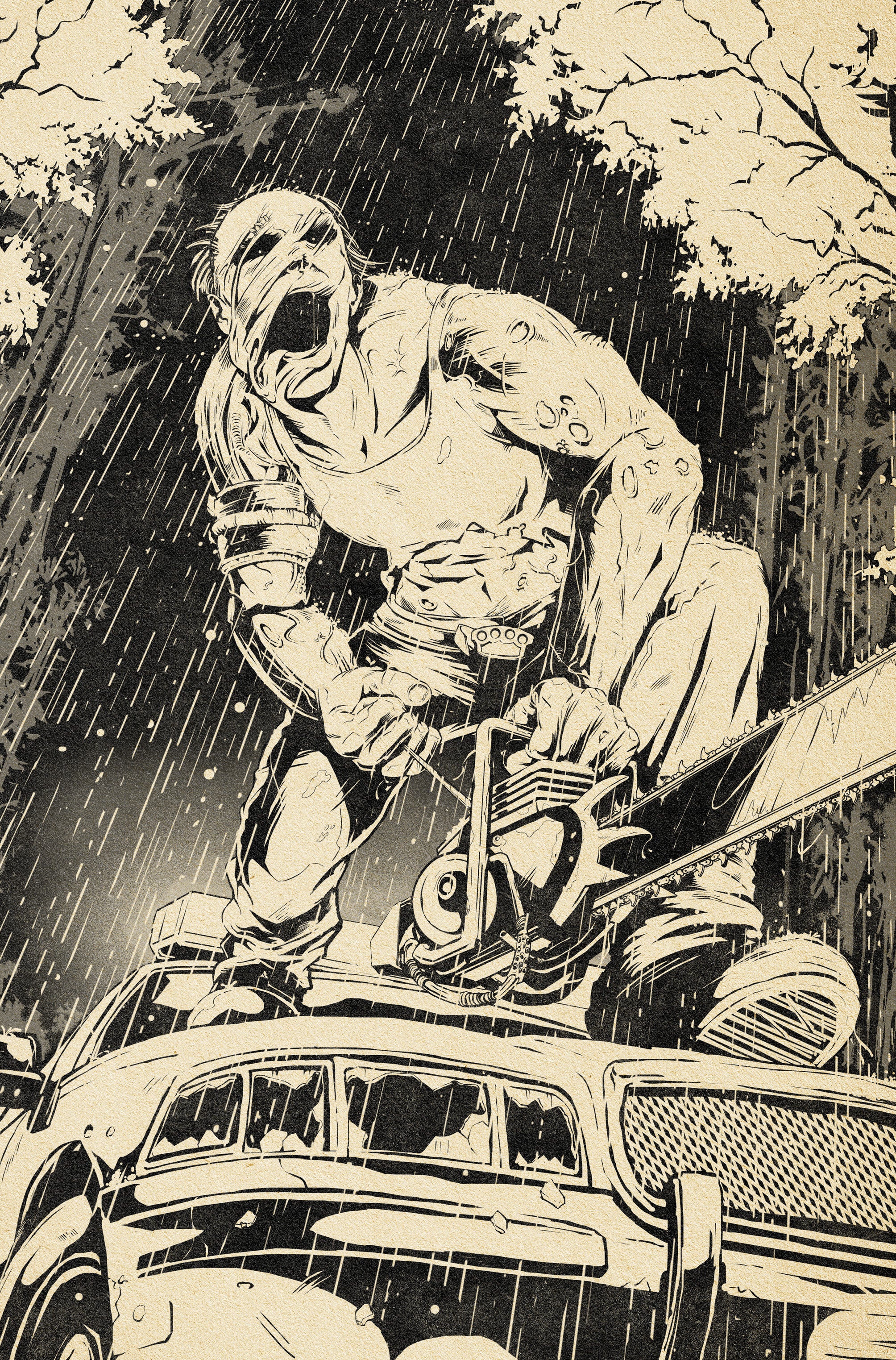 DEAD BY DAYLIGHT THE HILLBILLY #4 CVR B FLOPS VIRGIN INKS CARDSTOCK