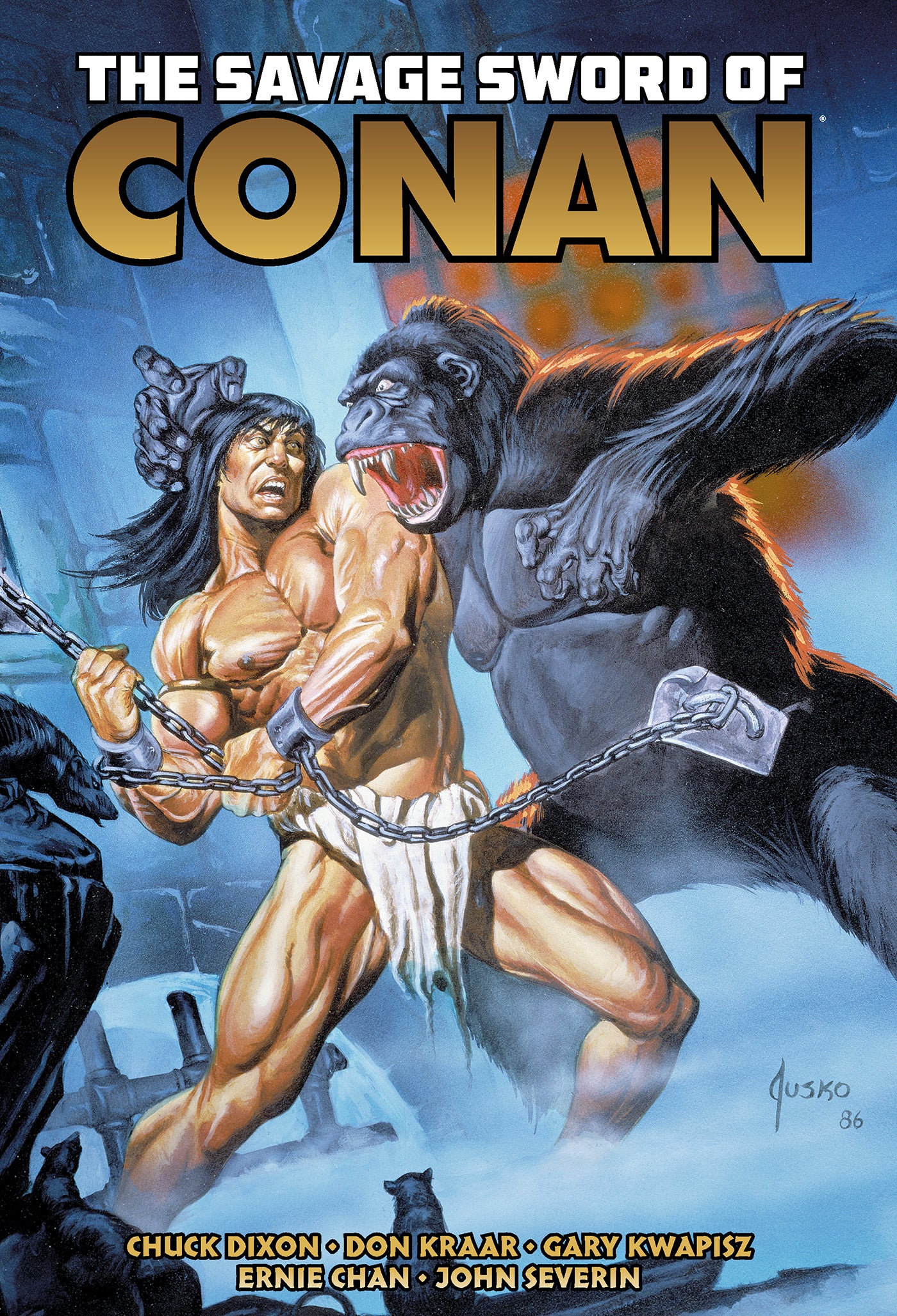 SAVAGE SWORD OF CONAN THE ORIGINAL COMICS OMNIBUS HARDCOVER VOL 10 DIRECT MARKET EDITION JOE JUSKO KONG CVR 