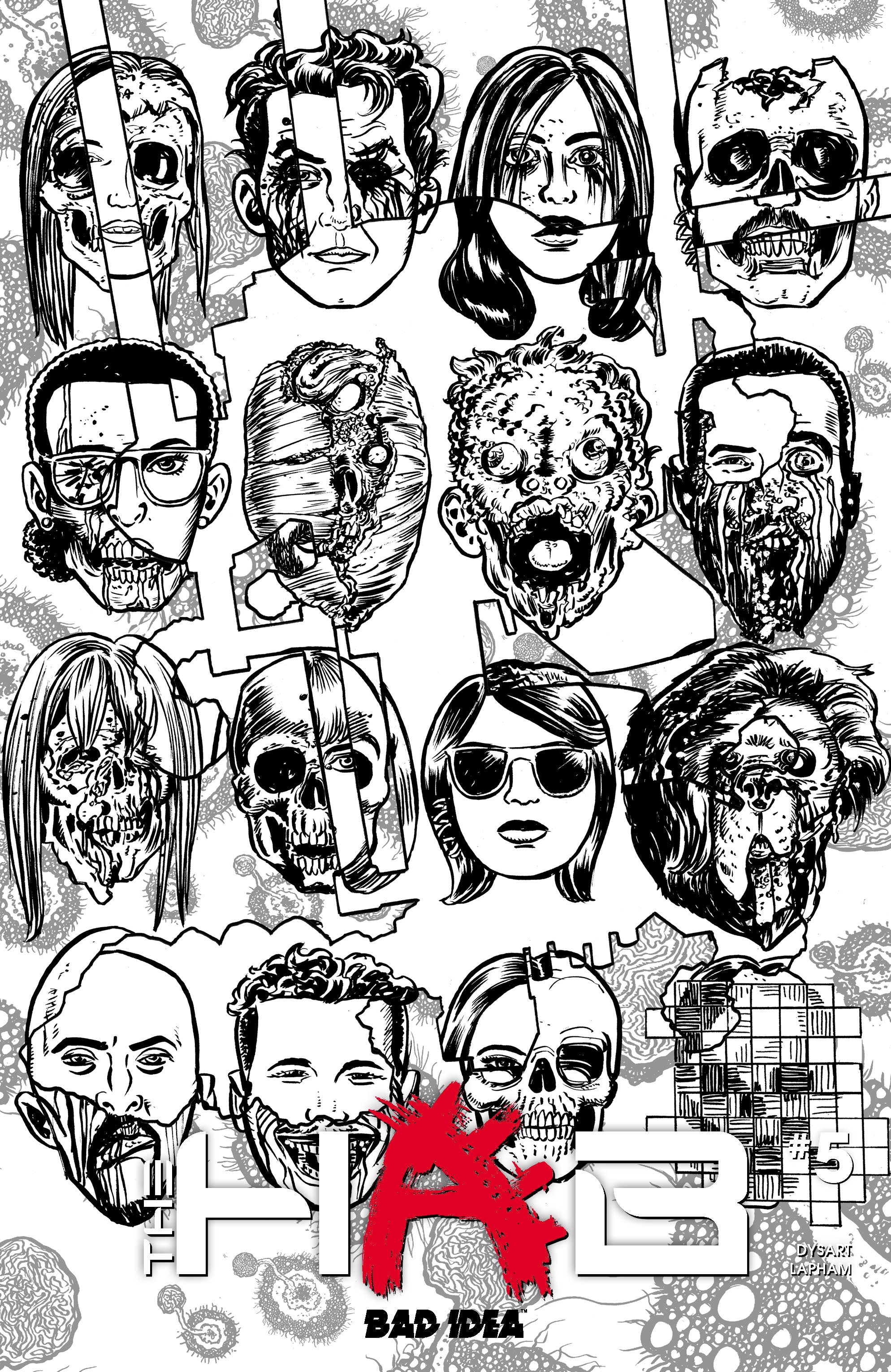 HAB #5 CVR D DAVID LAPHAM BW INFECTED SKULLS VAR