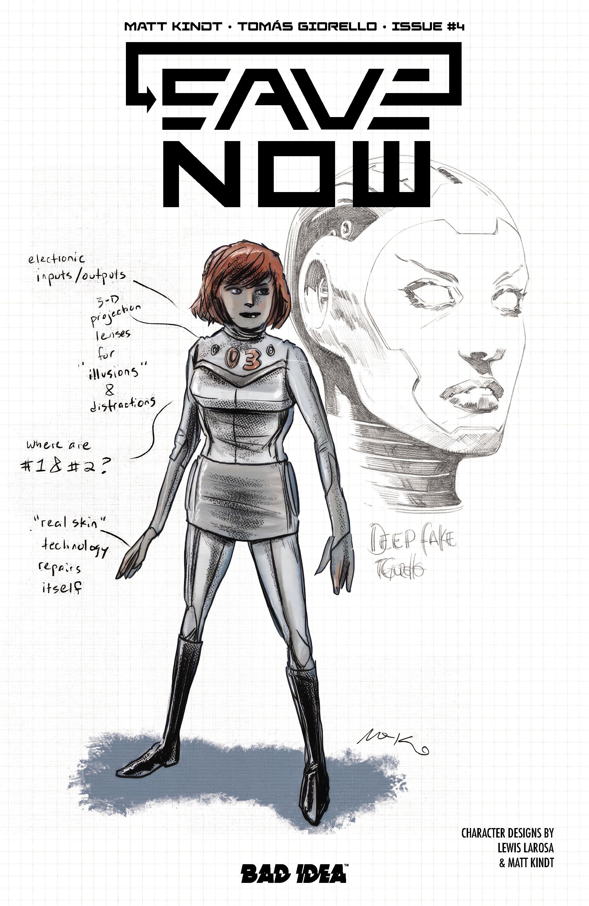 SAVE NOW #4 CVR B LEWIS LAROSA MATT KINDT CHARACTER DESIGN VAR