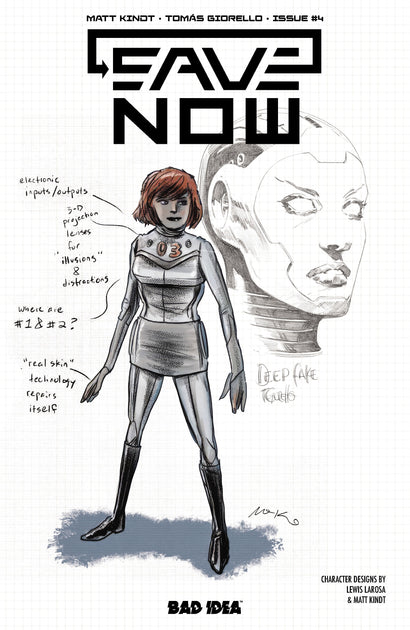 SAVE NOW #4 CVR B LEWIS LAROSA MATT KINDT CHARACTER DESIGN VAR