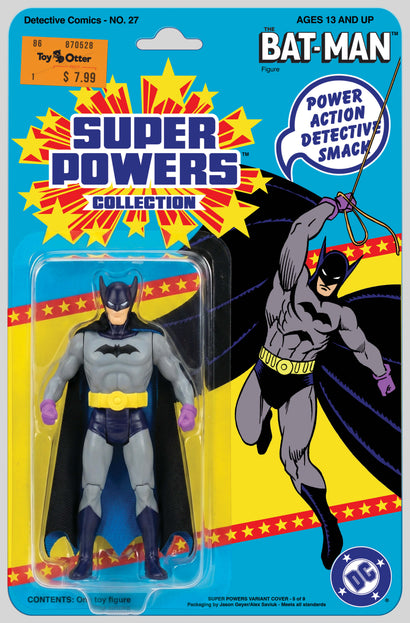 DETECTIVE COMICS #27 FACSIMILE EDITION CVR B JASON GEYER & ALEX SAVIUK FIRST APPEARANCE BATMAN SUPER POWERS ACTION FIGURE CARD STOCK VAR (2026)