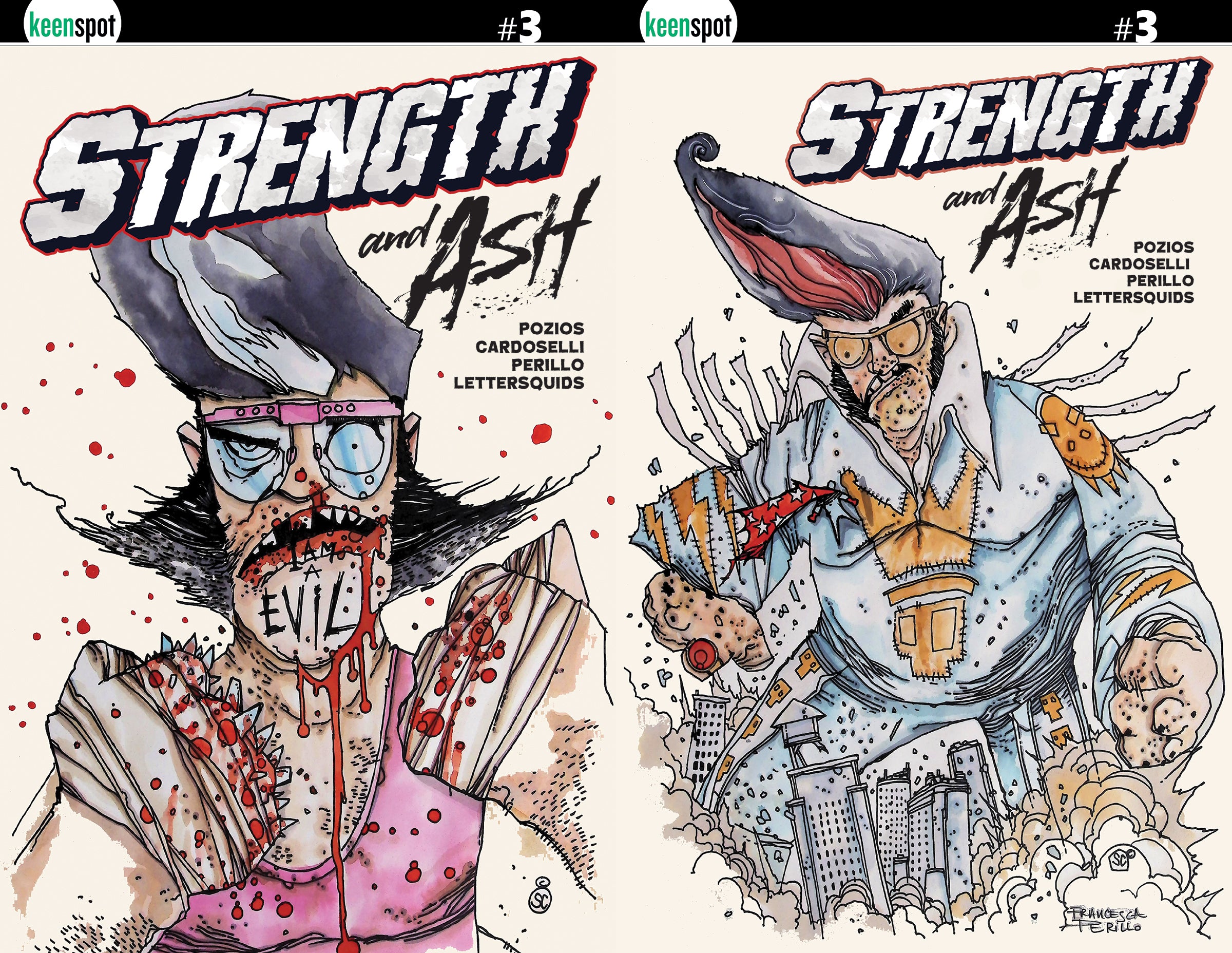 STRENGTH & ASH #3 CVR D STEFANO CARDOSELLI & FRANCESCA PERILLO HOLOFOIL FLIP VAR
