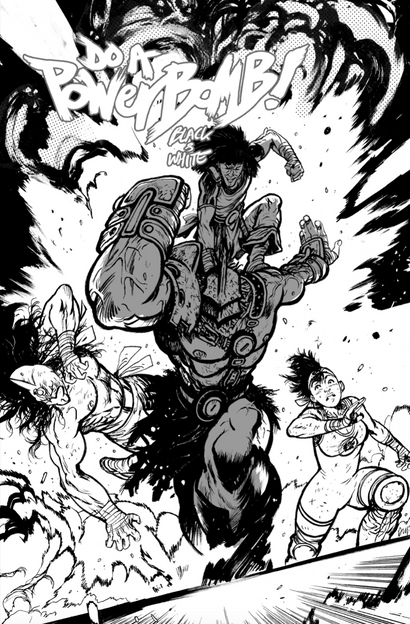 DO A POWERBOMB BLACK AND WHITE #2 CVR C DANIEL WARREN JOHNSON ACTION VAR