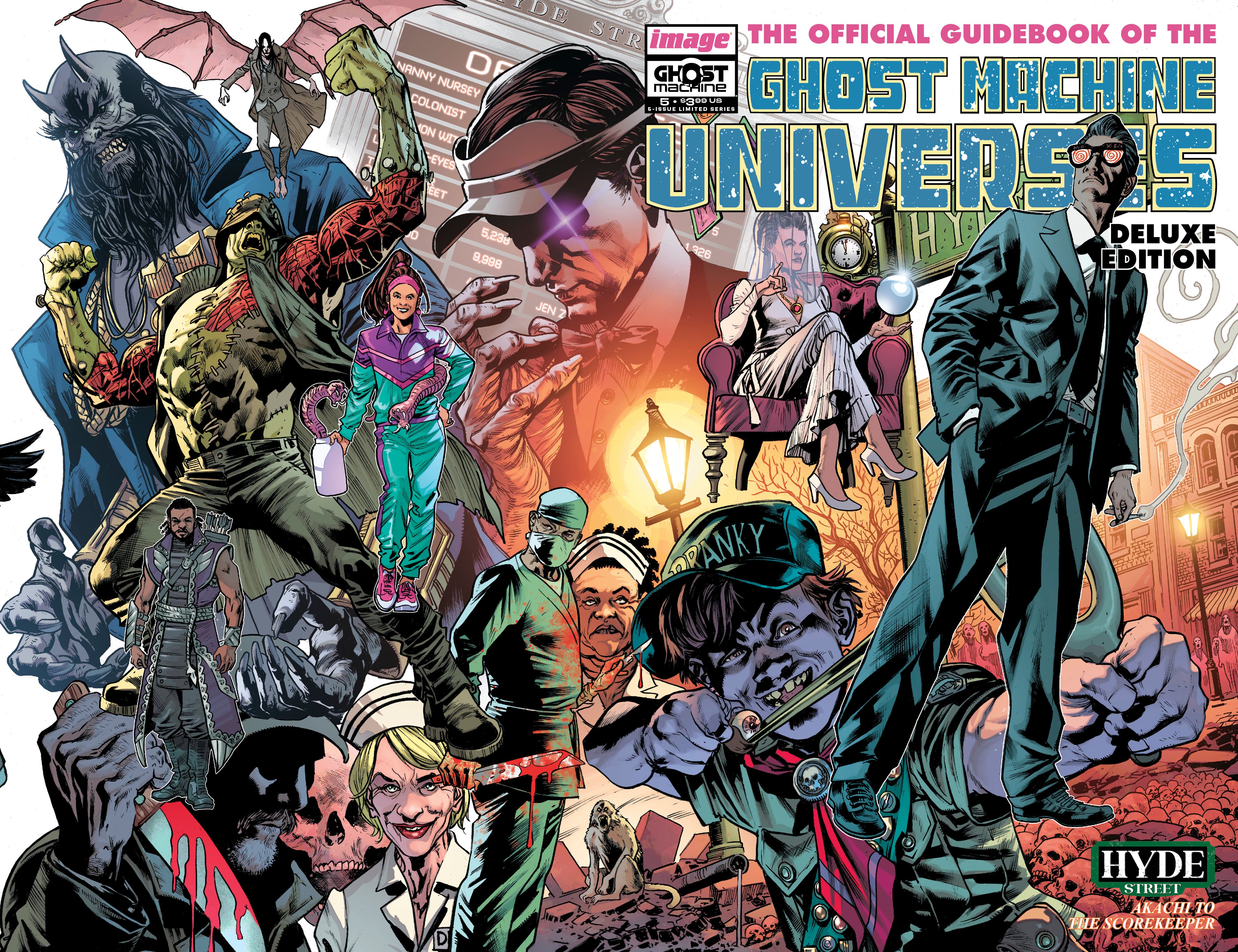 GHOST MACHINE THE OFFICIAL GUIDEBOOK #5 CVR B BRYAN HITCH & BRAD ANDERSON WRAPAROUND VAR