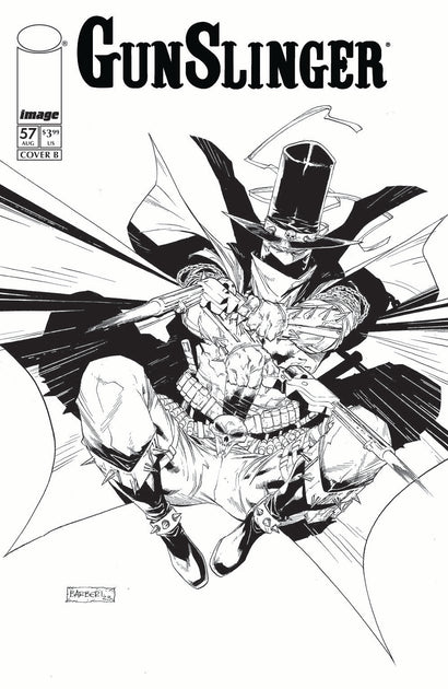 GUNSLINGER SPAWN #57 CVR B CARLO BARBERI B&W VAR