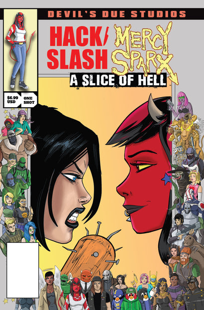 DEVILS DUE PRESENTS HACK SLASH MERCY SPARX #1 (ONE-SHOT) CVR B TIM SEELEY JOSH BLAYLOCK HOMAGE VAR
