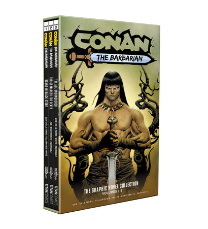 CONAN THE BARBARIAN TRADE PAPERBACK VOL 01-03 SLIPCASE SET DIRECT MARKET EDITION JAE LEE CVR 