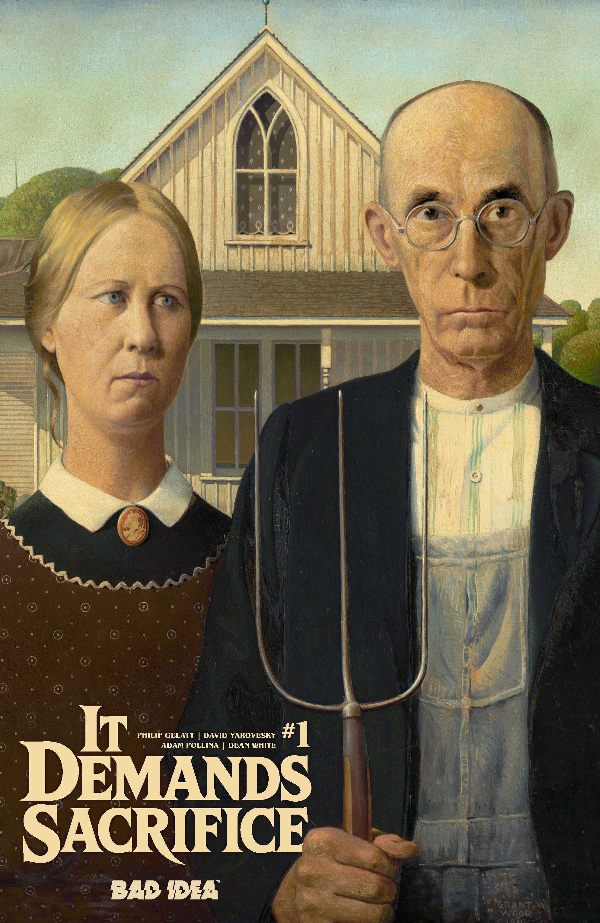 IT DEMANDS SACRIFICE #1 CVR E GRANT WOOD OLD MASTERS VAR