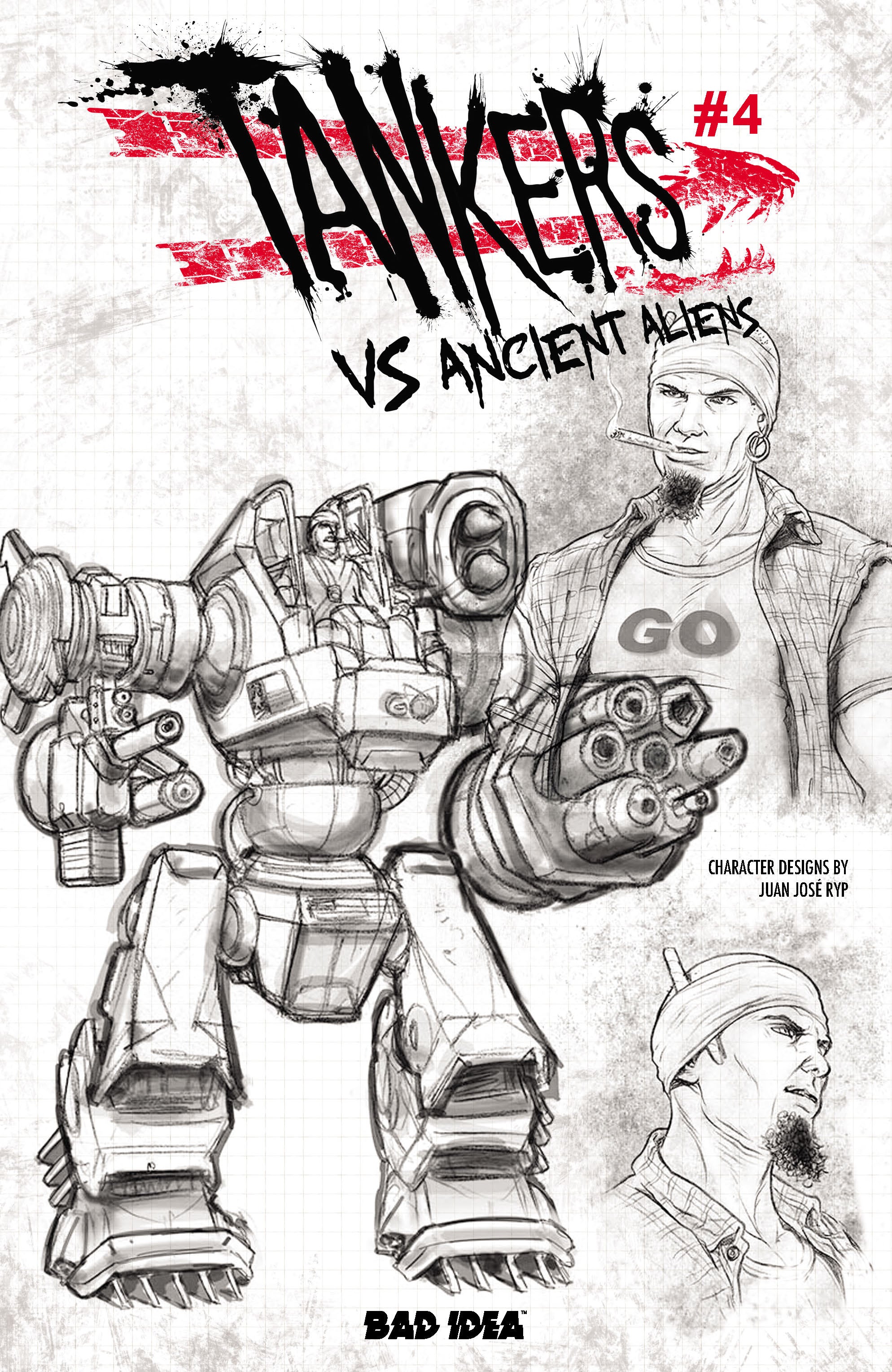 TANKERS VS ANCIENT ALIENS #4 CVR C JUAN JOSE RYP DESIGN VAR
