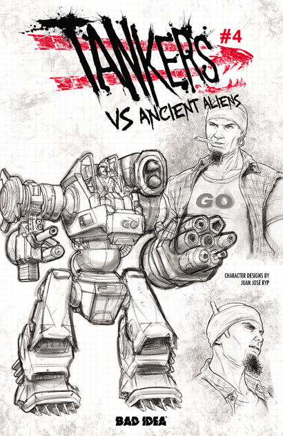 TANKERS VS ANCIENT ALIENS #4 CVR C JUAN JOSE RYP DESIGN VAR