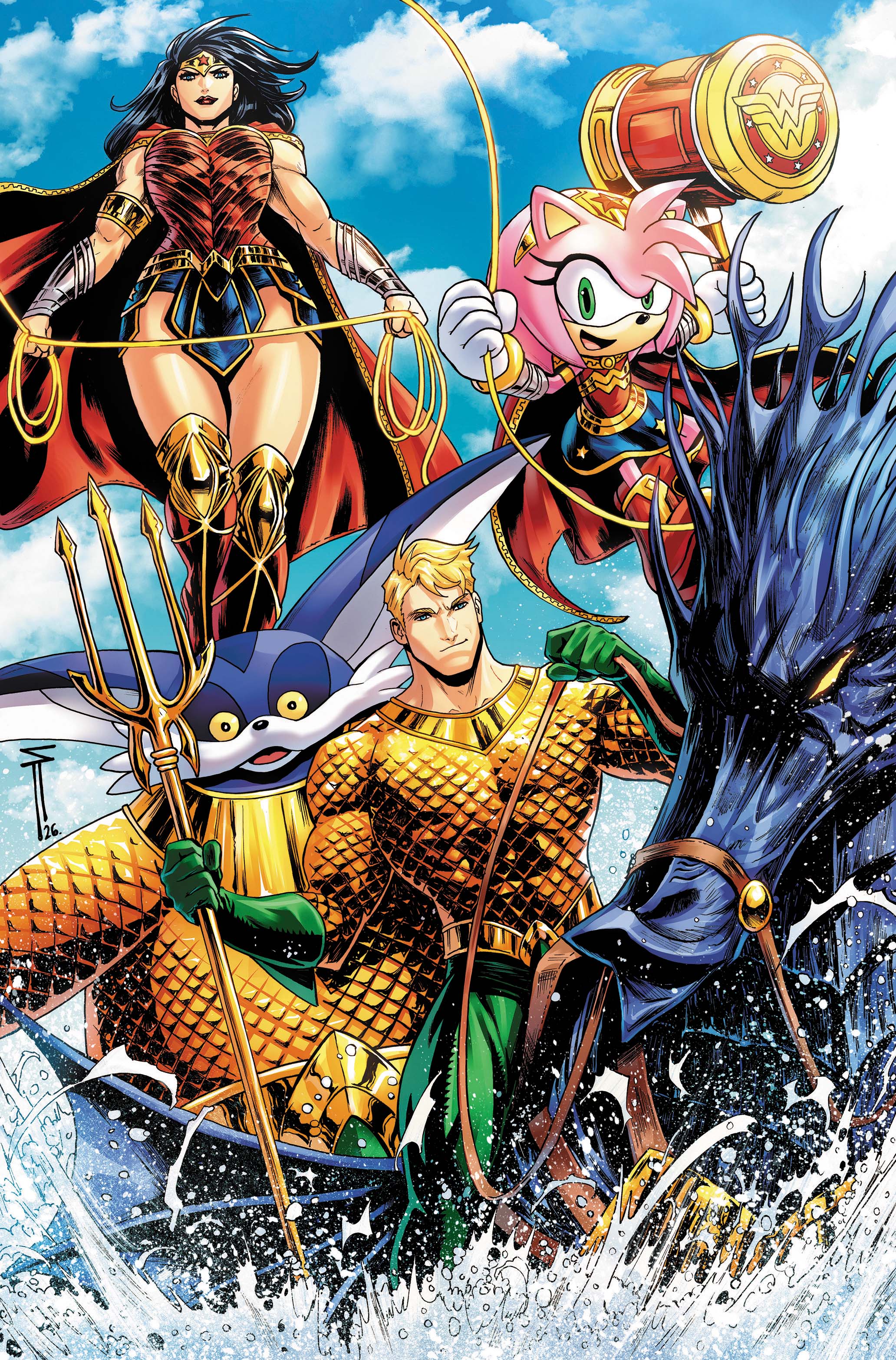 DC X SONIC THE HEDGEHOG METAL LEGION #5 CVR C SERG ACUNA CARD STOCK VAR