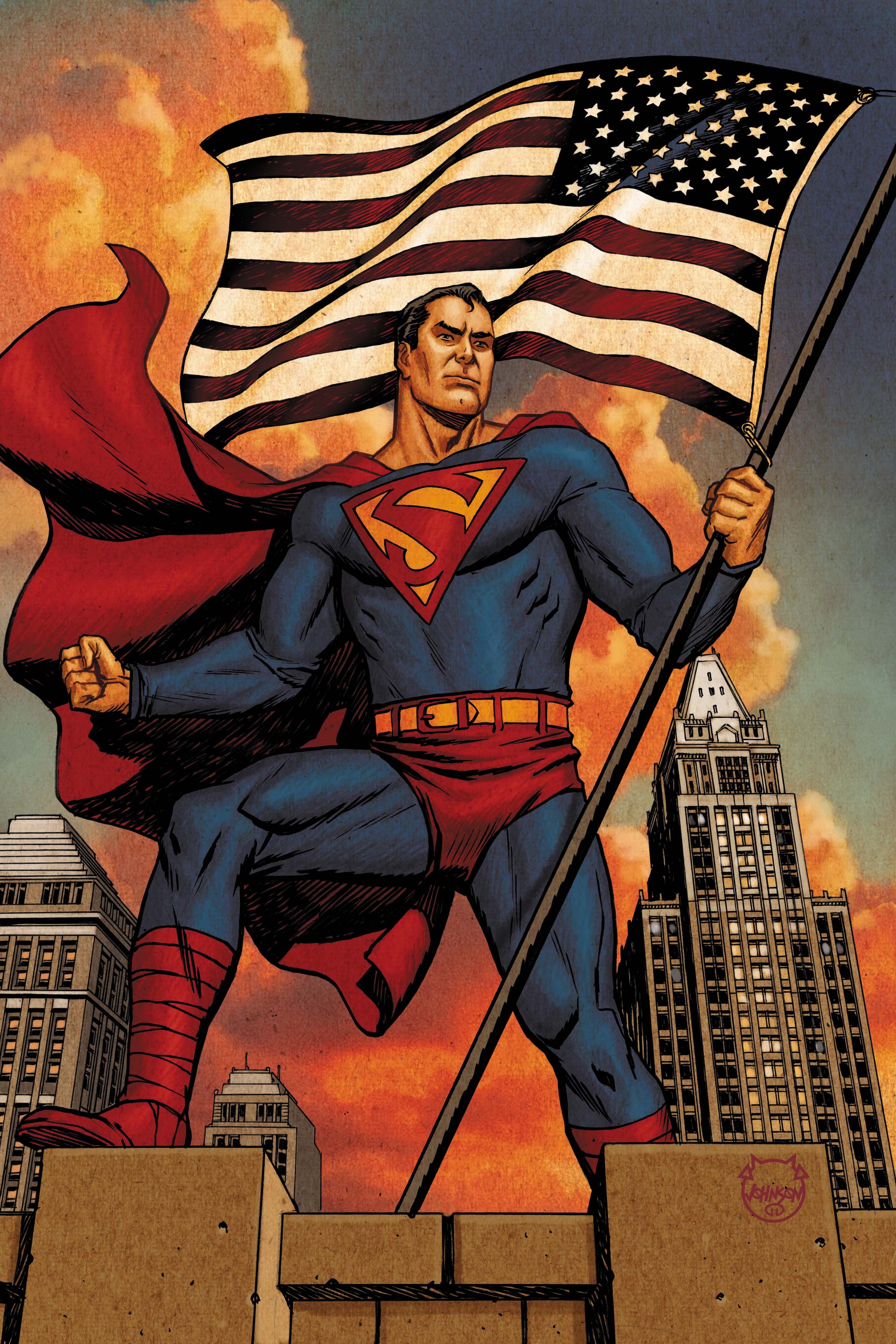 SUPERMAN THE STRANGER #1 CVR B DAVE JOHNSON CARD STOCK VAR