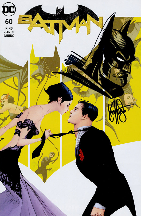DF BATMAN #50 DF EXCLUSIVE VARIANT SIGNED AND REMARKED BY KEN HAESER WITH A BATMAN HEAD SKETCH
